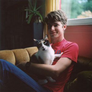 Joel Brazzel and cat